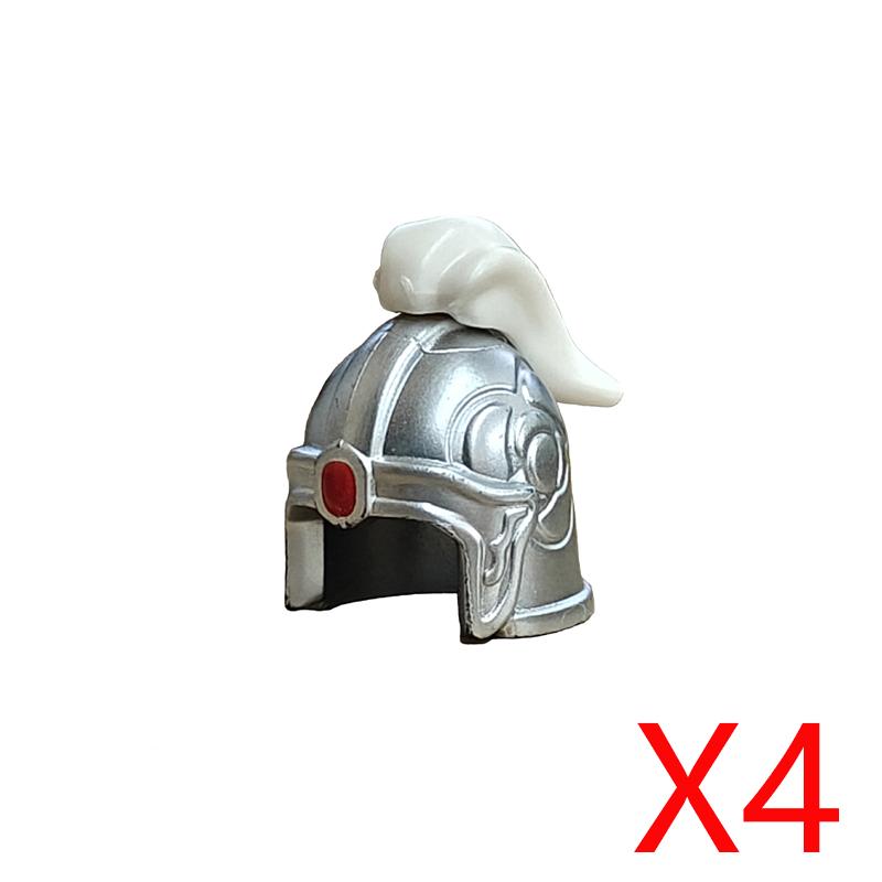 MOC Castello Medievale Cavaliere Armatura Figura Parti Blocchi da Costruzione Tempio Aquila Nera Cavaliere Guerriero Armi Accessorio Mattoncini Giocattolo T01