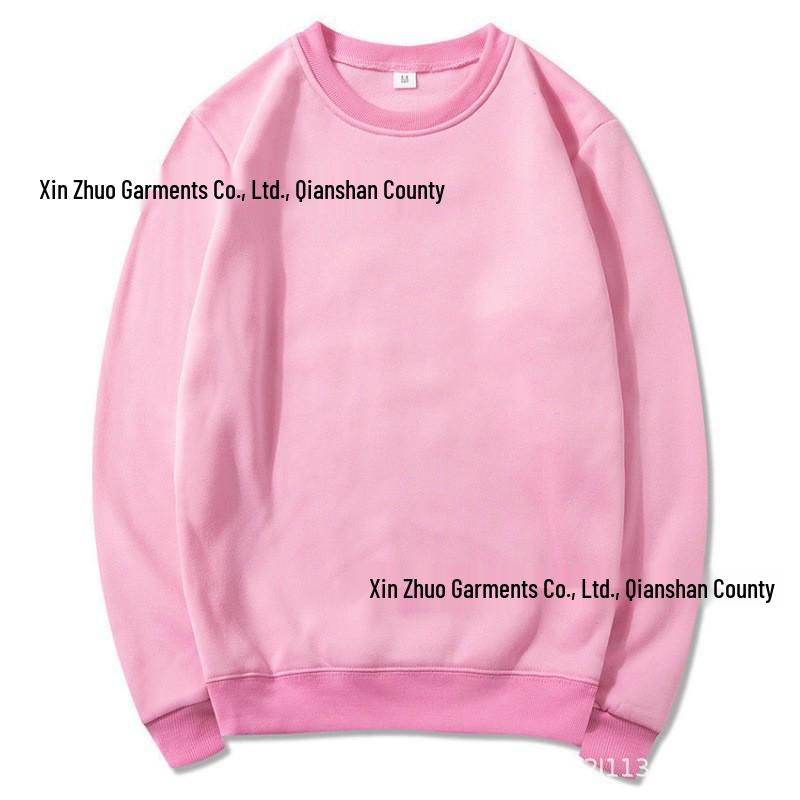 Unisex volná fleecová mikina s kulatým výstřihem - Podzimní/Zimní ležérní oblečení