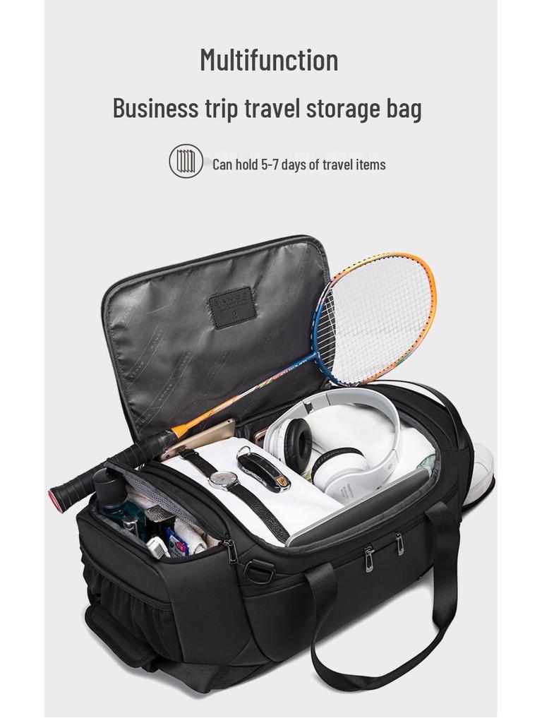 Bange Men's Multifunctional Travel Gym Bag with Wet/Dry Separation, Casual Crossbody Handbag for Outdoor Use.