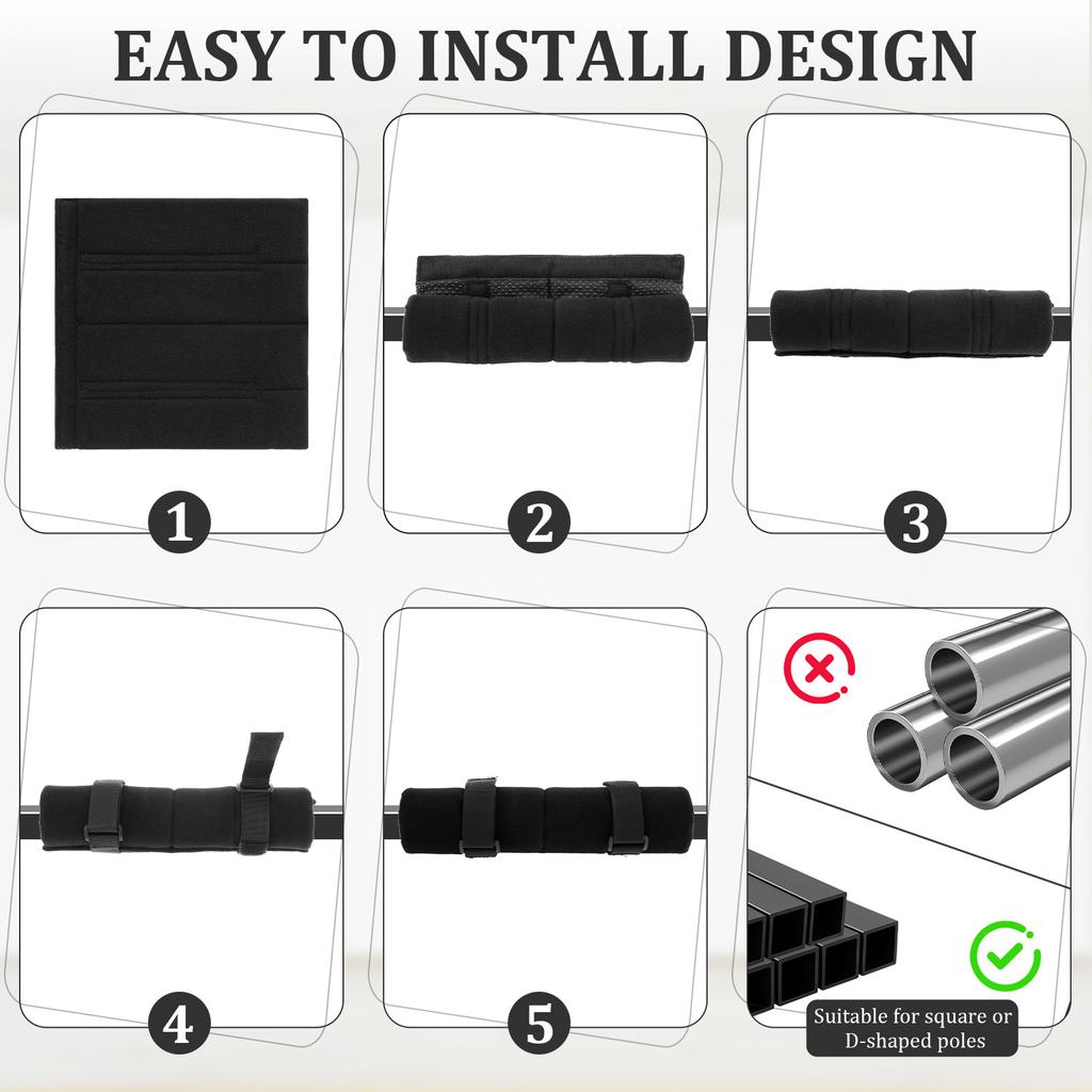 4PCS/Set Bunk Bed Ladder Pad with 8 Adjustable Straps Comfort Bunk Bed Ladder Cover with Nonslip Dots On the Bottom for Climbing