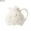 White Floral Relief Classical Ceramic Cup&saucer Dining Table Coffee Mug Milk Mugs Afternoon Tea Teacup Fruit Juice Container