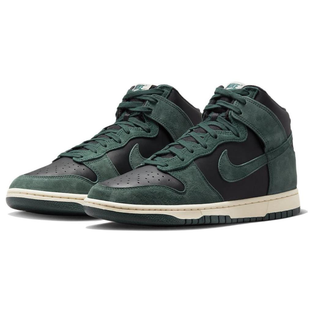 Nike Dunk High Premium Faded Spruce Unisex Sneakers Green Black Light-Cream DQ7679-002