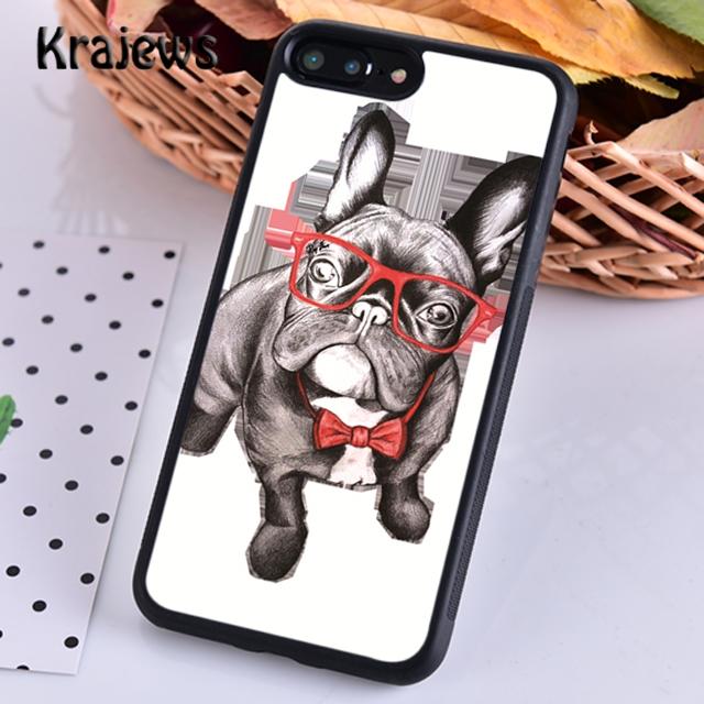 Krajews Cute Funny French Bulldog Soft Phone Case Cover For iPhone 14 5 6s 7 8 Plus XR XS 11 12 13 Pro Max Samsung S21 S22ultra