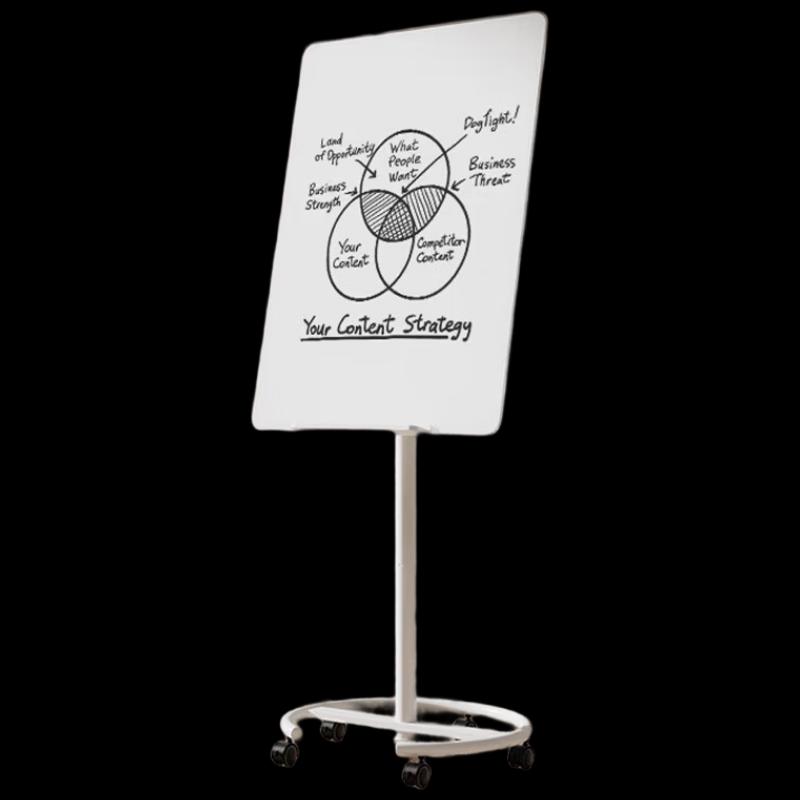 Deli Adjustable Tempered Glass Whiteboard