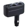 SEIWA Car Supplies Cigarette Socket Extension Distributor Illuminated Socket 3F 2 Sockets + 2 USB F284 Direct Type
