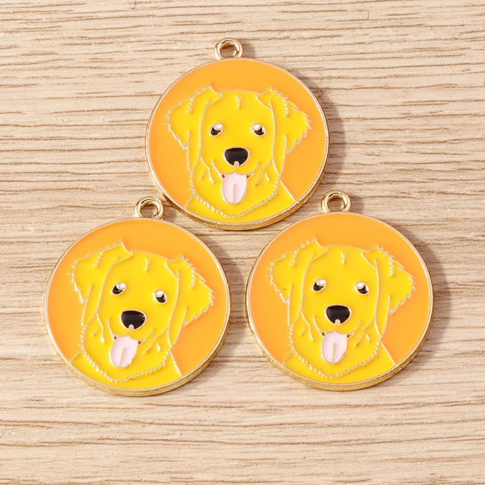 10Pcs/Set Handmade Enamel Dog Charms Alloy Necklace Charms Cute Jewelry Making Charms  Jewelry