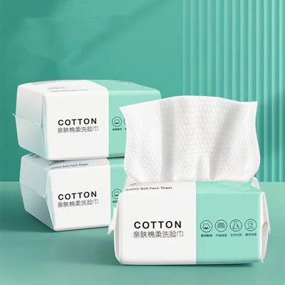 100 Stück Einweg-Gesichtshandtücher für die Reise, Gesichtsreinigung, Nass- und Trocken-Make-up-Entferner, Perlenbaumwolle, weiches Make-up-Vlies-Handtuch