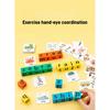 Carte Anglaise pour Enfants Montessori Blocs de Construction en Bois Lettres Anglaises Interaction Parent-Enfant Bataille d'Orthographe Jeux de Bureau