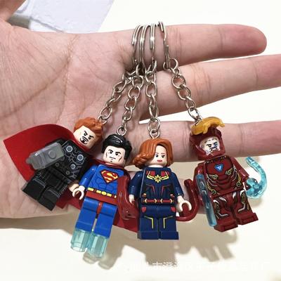 Chaveiro de Boneco Bloco de Construção Chaveiro Pingente