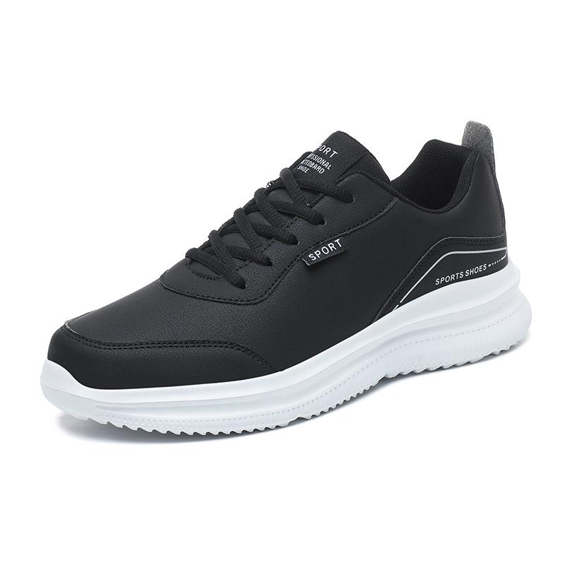 Extra Large Men's Waterproof Leather Sneakers - Sizes 45-48, Ideal for Rain, Spring, and Kitchen Work