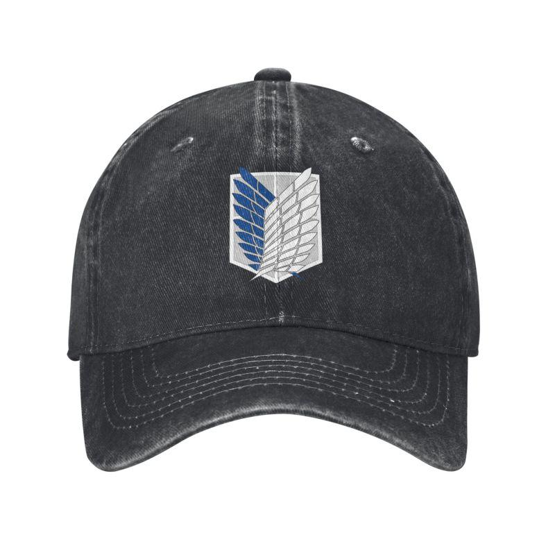 

Attack on Titan Print Baseball Cap Retro Distressed Cotton Sun Visors Hat Unisex Vintage Outdoor Activities Snapback Caps Adjustable