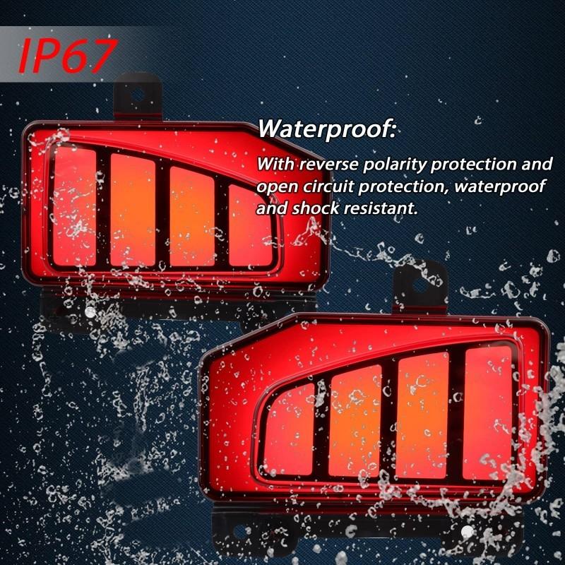 LED Rear Bumper Reflector Light Fog Lamp Brake Light For Jeep Gladiator - Tail Light Turn Signal Light