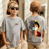 2026 Hot Sale One Piece Anime Monkey D Luffy Graphic Cotton Children's T-shirt Summer Short Sleeve Tees Casual Kids/Adult Tops
