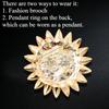 High End Fashion Alloy Drip Sunflower Brooch, Daisy Bee Brooch, Brooch, Suit Accessories