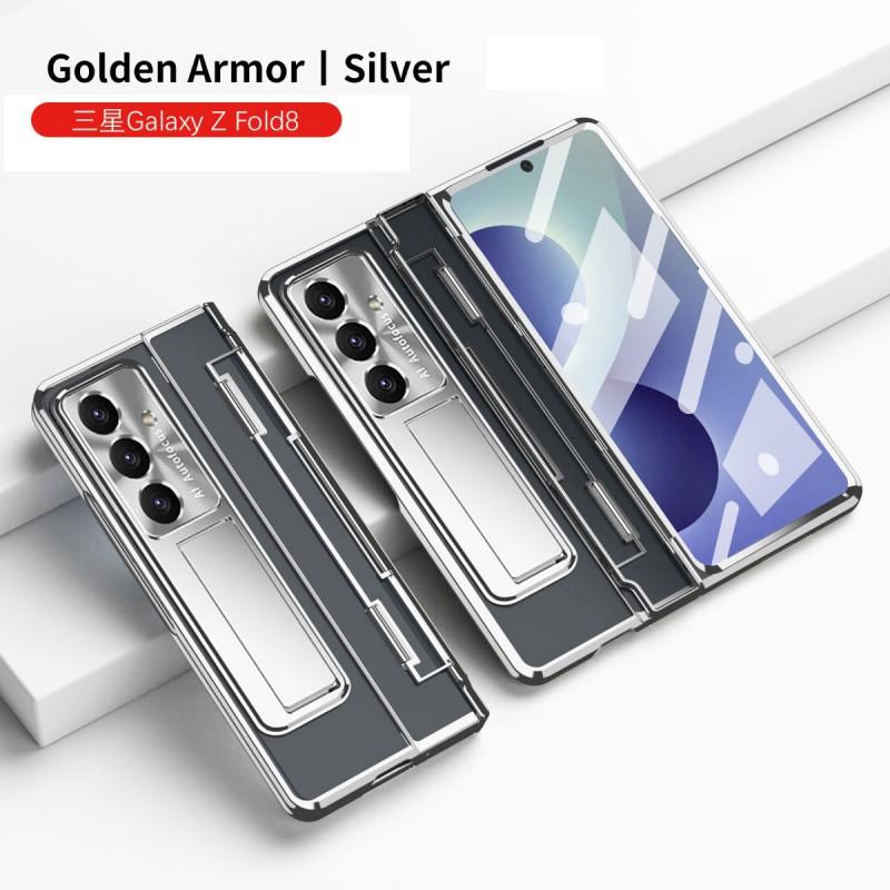 Magnetic Snap-On Case With Kickstand Galaxy Z Fold 8 7 5 4 3 PC Hard Shell Protective Cover