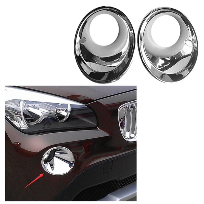 A57E-Car Styling Front Fog Light Frame Lamp Ring Cover Trim For BMW X1 E84 2009 2010 2011 2012