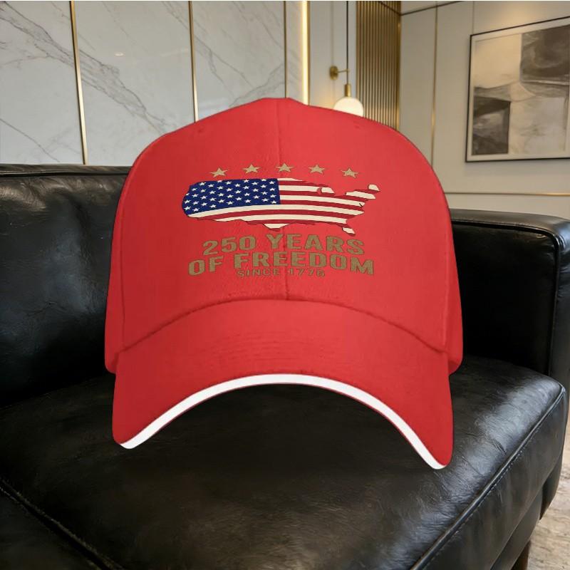 Years of Freedom Since  Map Baseball Cap Cotton Casual Adult American Patriotic Hat