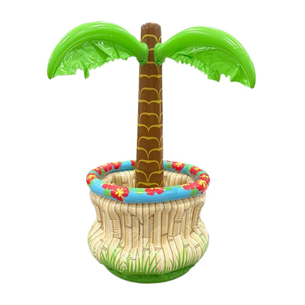 Tropical Themed Inflatable Ice Bucket Large Capacity PVC Floating Drink Cooler Pool Party Beverage Bucket Beverage & Food Tray