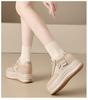Women's 2024 Genuine Leather & Velvet Dad Shoes: Autumn/Winter Thick-Soled, Height-Enhancing, Versatile Casual White Shoes