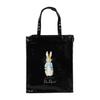 Yubi Peter Rabbit™ Tote Bag [Women's A4 Size Tote Bag, Cute, Water-Repellent, Lightweight, Medium Size] 0625 Black