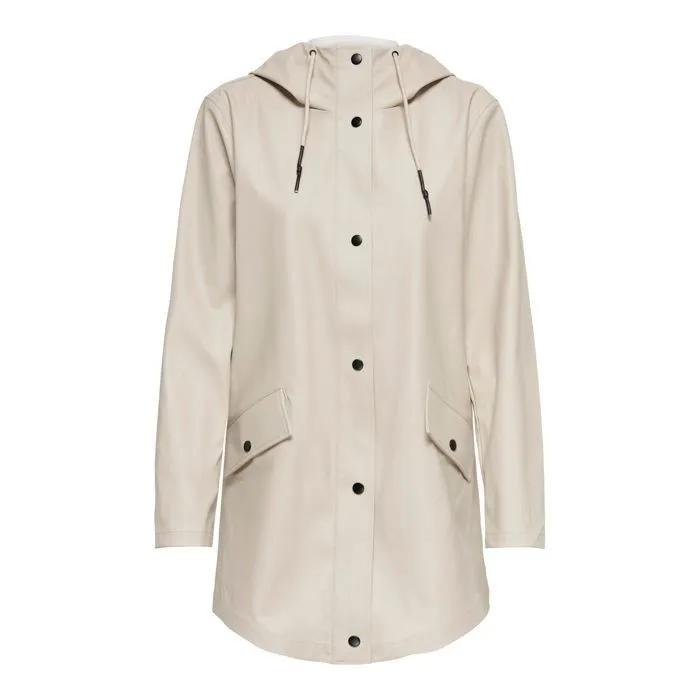 Only Damen Neutral – Regenjacke In Beige Mit Kapuze - Bild 4