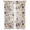 Cartoon Dog Footprints Bones Animals Sheer Curtains for Living Room Modern Voile Curtain Bedroom Tulle Curtains Window Drapes