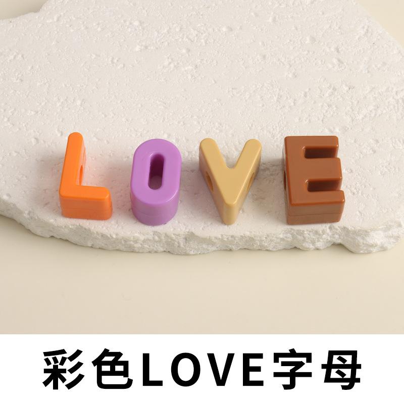 5pcs Color Casual Shoe Buckle Alphanumeric Accessories Beaded Diy Thick Shoes Shoelaces Decorative Buttons