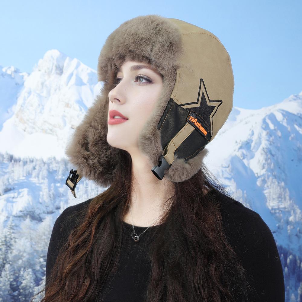 Lei Feng Hat Men and Women Winter Plus Velvet Thickened Warm Cycling Ear Protection Hat Northeast Outdoor Windproof Ski Pilot Hat