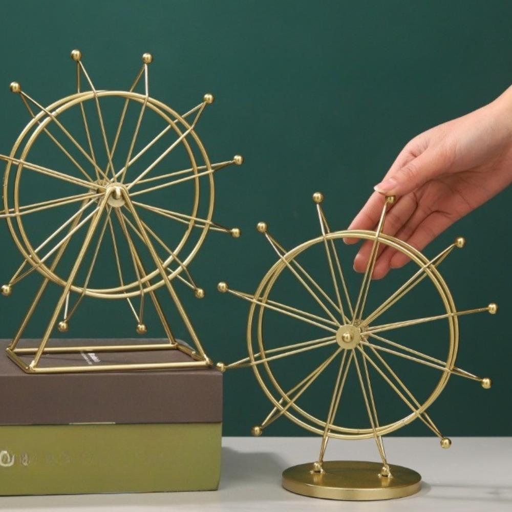 Nordic Iron Ferris Wheel Ornaments Creative Living Room Office Desktop Indoor TV Wine Cabinet Decoration Small Furnishings