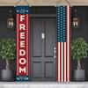Patriotic Hanging Door Banner Set with Star and Stripe Design for Indoor Outdoor Entrance Decor 30x180cm Durable Material