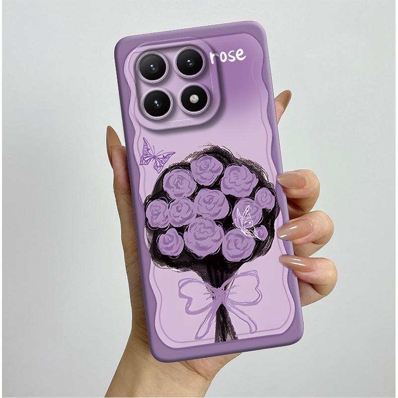 New For Xiaomi 15T Pro 15TPro Xiaomi15TPro Phone Case Aesthetic Pretty Butterfly Flowers Soft Silicone Shockproof Back Cover