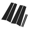 6PCS Pillar Post Trim Kit Tough PC Door Window Pillar Post Glossy Black Cover Replacement for Acura TSX 2009 To 2014