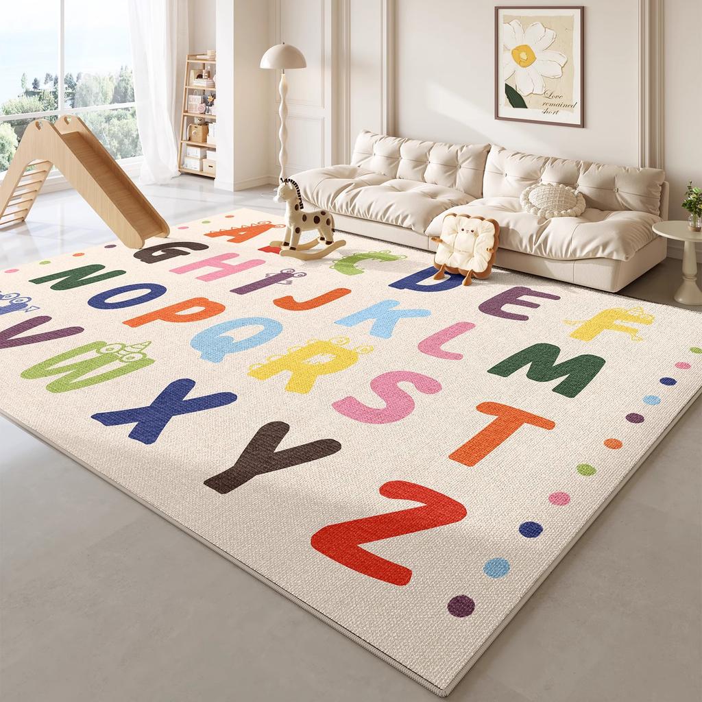 Cartoon Style Bedroom Decor Carpet Large Area Carpets for Living Room Thicken Plush Baby Crawling Mat Fluffy Soft Children's Rug