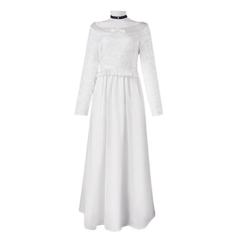 Amazon Halloween Ghost Doll Bride White Dress Cosplay Performance Costume White S