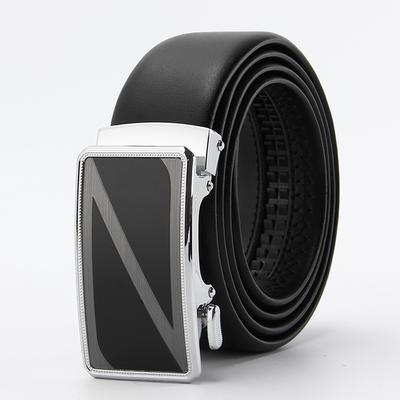 Two Layer Cowhide Leather  Automatic Buckle Leather Belt for Men  Business Casual Men's Belt