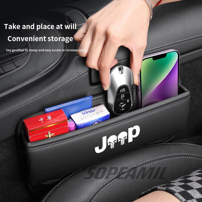Car Seat Gap Multifunction Crevice Storage Case For Jeep Renegade Compass Gladiator Patriot Commander Wrangler JK Grand Cherokee AMS1