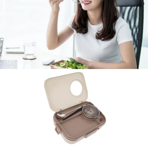 304 Stainless Steel Lunch Box, Insulated, Large Capacity, with Separate Soup Compartment, Compact and Portable, Ideal for Office or School (4 Compartm