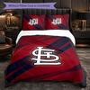 St. Louis Cardinals Pattern Microfiber 3Pcs Bedding Set Decor Duvet Cover Set For Bedroom Home Use