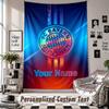 Wall Hanging Tapestry With Custom Name & Text, Bayern Munich Decorative Tapestry For Bedroom