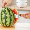 Edelstahl-Wassermelonenschneider mit Holzgriff, 2-in-1 Flaschenöffner, Multifunktions-Obstschneider für Melonen & Äpfel, Rostfrei, Unverzichtbar