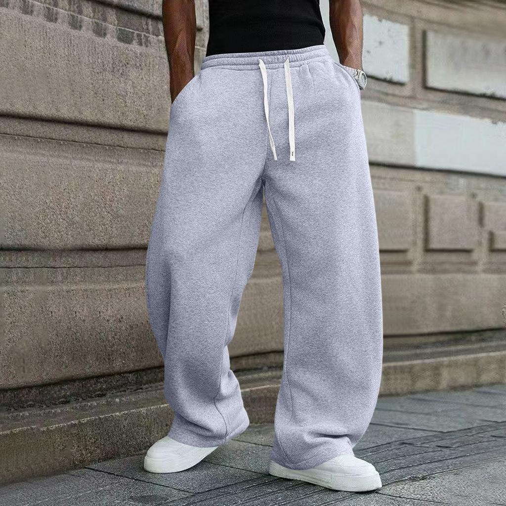 Men's Drawstring Sweatpants Loose Fit Casual Joggers for Everyday Wear