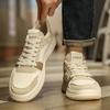 2025 New Men's Breathable Platform Sports Shoes - Summer/Autumn Casual White Sneakers with Height Boost