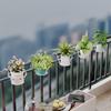 Schmiedeeiserner Hängeblumentopfständer für Balkon und Innenbereich