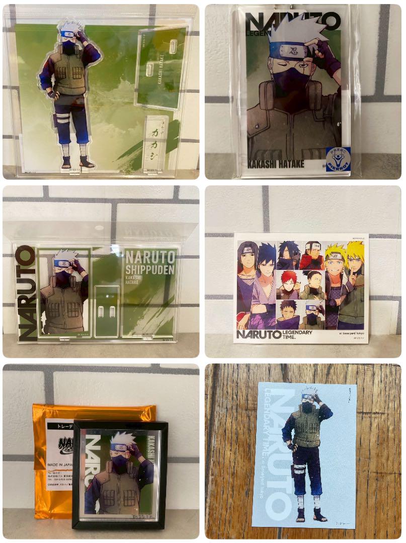 

[USED] NARUTO Baseyard Acrylic Stand Acrylic Keychain Magnet Bonus Kakashi 6 Pieces