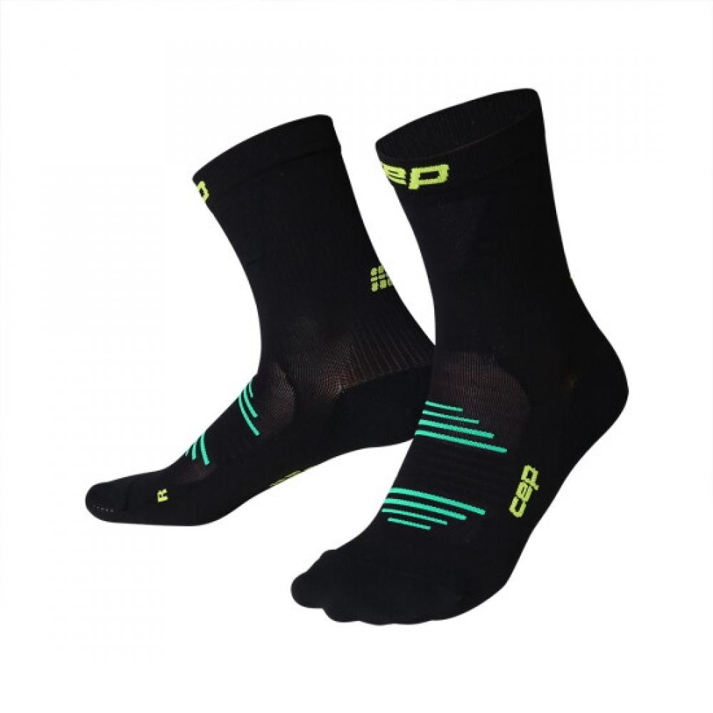 Cep Pro Run Ultralight Mid Cut Socks Black Wp9c5p Black