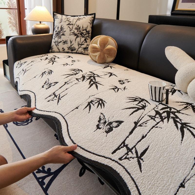 Irregular Sofa Cushion Universal In All Seasons  Special-Shaped Non-Slip Sofa Cover New Chinese High-End Straight Row Seat Cushion