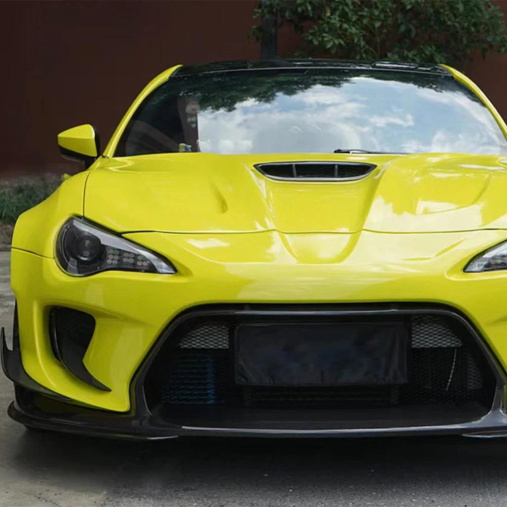 Ksticker Lemon Yellow High Gloss Color Sticker Vinyl Wrap Vehicle Bike Whole Body Film Decal PET Self Adhesive Air Release Cover