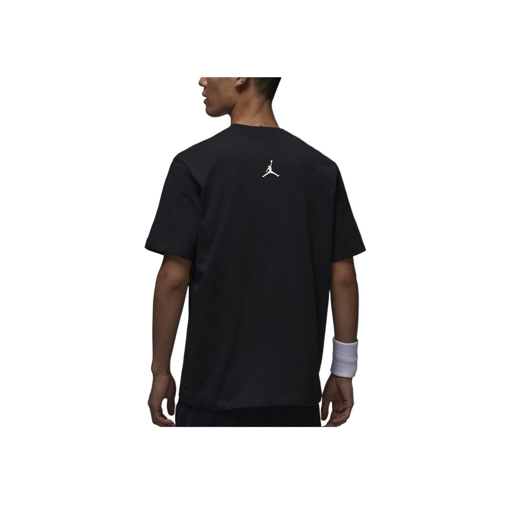 Jordan American Retro Letter Print Round Neck Casual Short Sleeve T-Shirt Men Tops Black FN6017-010