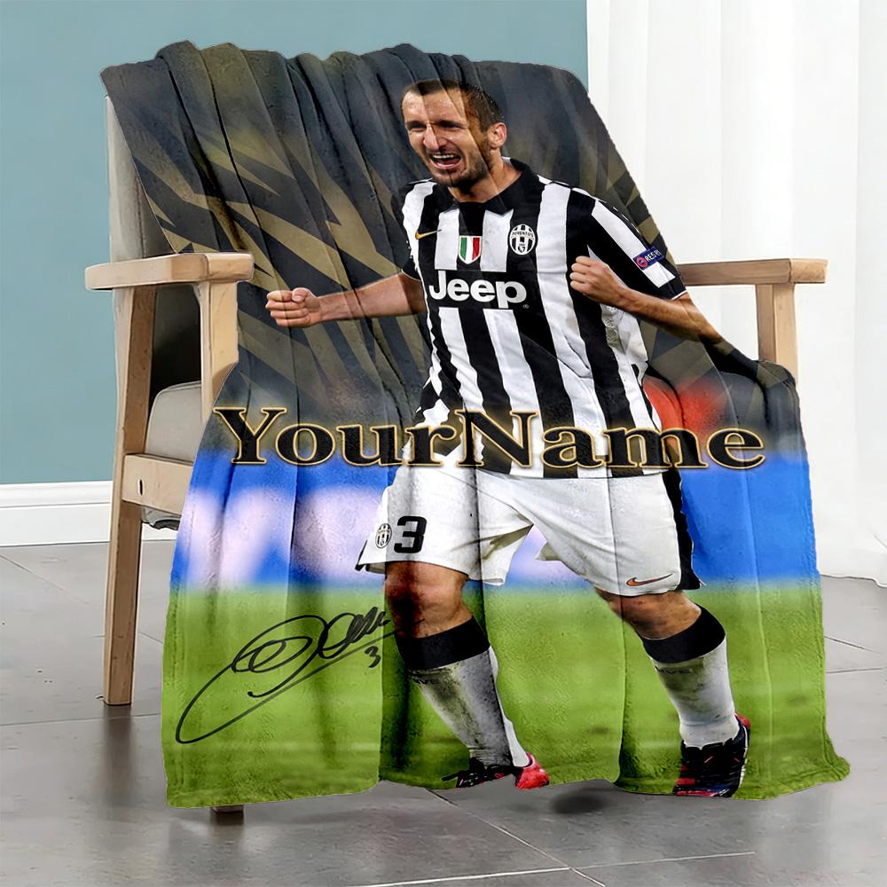 Juventus Personalized Name Blanket Cozy Personalized Blanket Soft & Cozy for Bedding Seaside Picnics Office All-Season Use