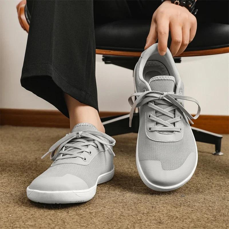2025new Style PUAMSS Men's Wide Minimalist Barefoot Shoes Walking Sneakers for Men Zero Drop Sole